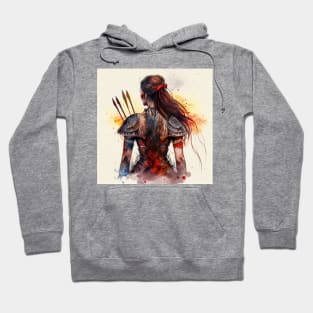 Powerful Warrior Back Woman #3 Hoodie